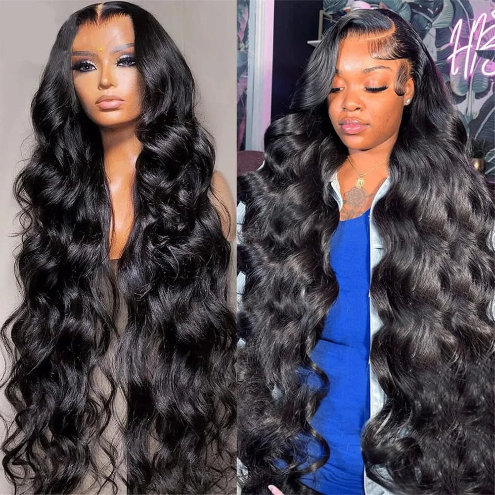 20 30 40 Inch 13x6 Lace Front Wigs Human Hair Wigs Pre Plucked 200% Density Body Wave HD Transparent Lace Frontal Human Hair Wig
