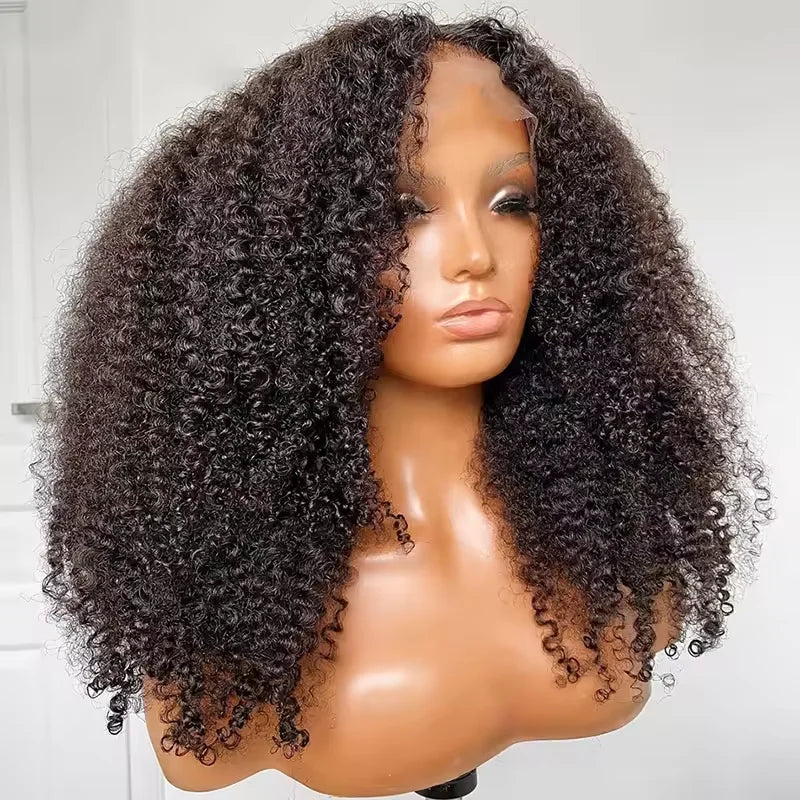 1B 13*4 Lace Frontal Human Hair Wigs Pre Plucked Raw Virgin Hair Gluesless Curly Lace Closure Wigs for Black Woman