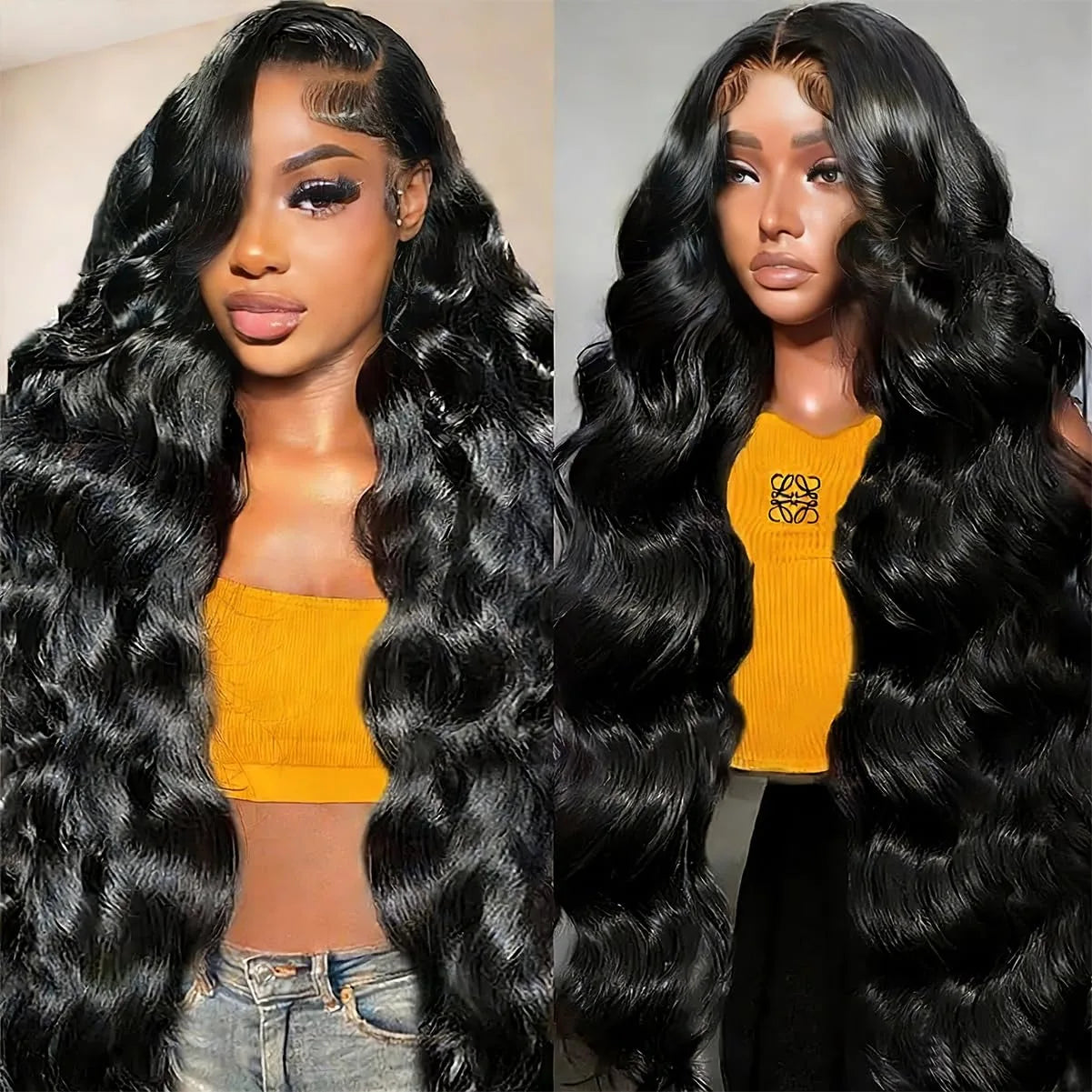 20 30 40 Inch 13x6 Lace Front Wigs Human Hair Wigs Pre Plucked 200% Density Body Wave HD Transparent Lace Frontal Human Hair Wig