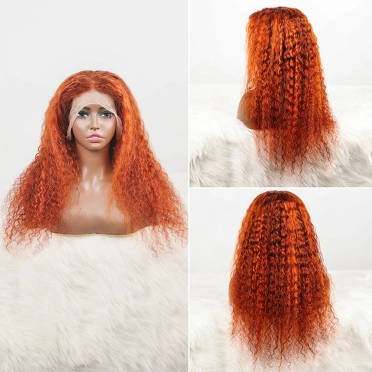 Deep Wave 13x6 Lace Frontal Human Hair Wigs Water Wave Frontal Wigs Pre Plucked Virgin Hair