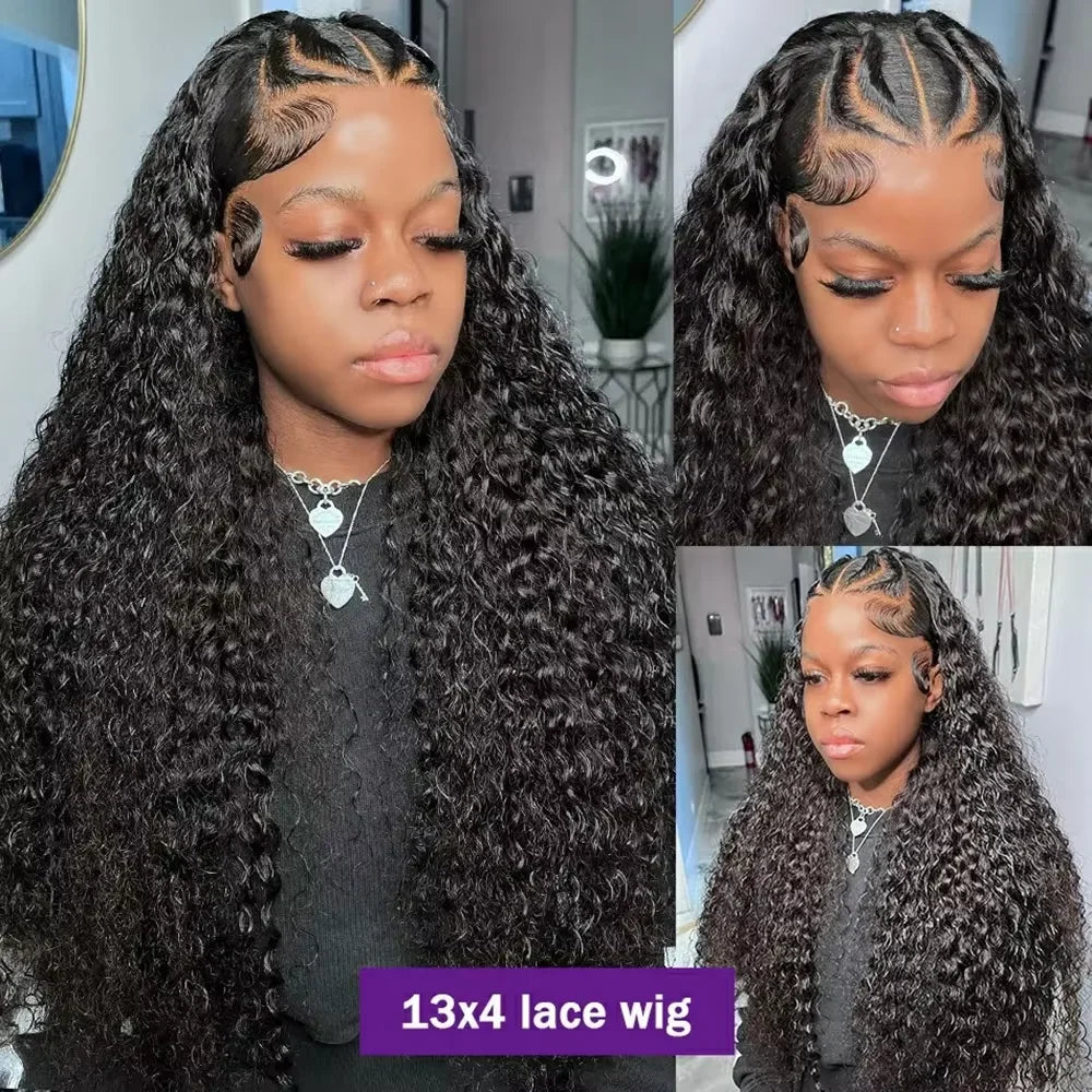 30 Inch Deep Wave Wigs Human Hair 13x4 13x6 Hd Lace Frontal Wigs Water Wave Lace Closure Wig Remy Brazilian Curly Wigs For Women