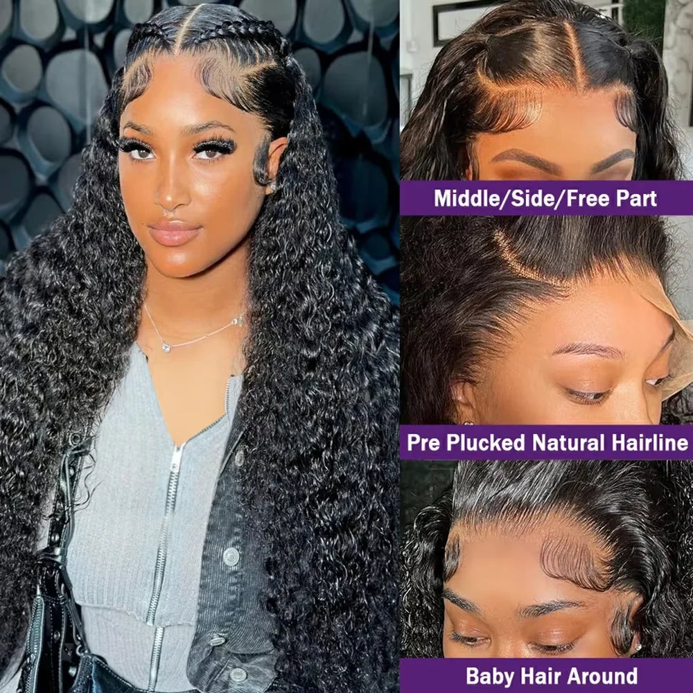 30 Inch Deep Wave Wigs Human Hair 13x4 13x6 Hd Lace Frontal Wigs Water Wave Lace Closure Wig Remy Brazilian Curly Wigs For Women