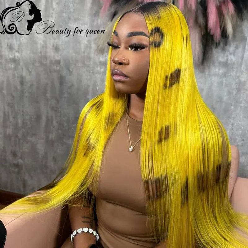 Cosplay Highlight Straight With Pattern Brazilian Colored Pink Blue Human Hair Wig Transparent 13x4 Lace Frontal Wigs For Women