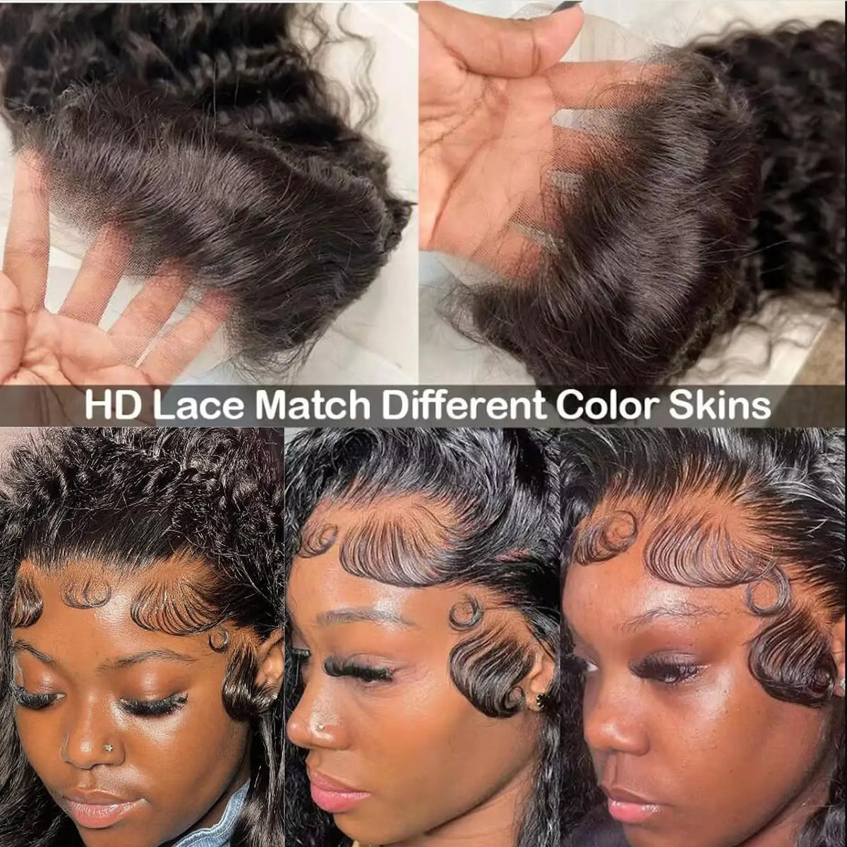 Lemoda 220 Density 12A Virgin 13x6 Water Wave Full Lace Frontal Wig Human Hair Pre Plcked 13x6 Deep Wave Frontal Wigs Human Hair