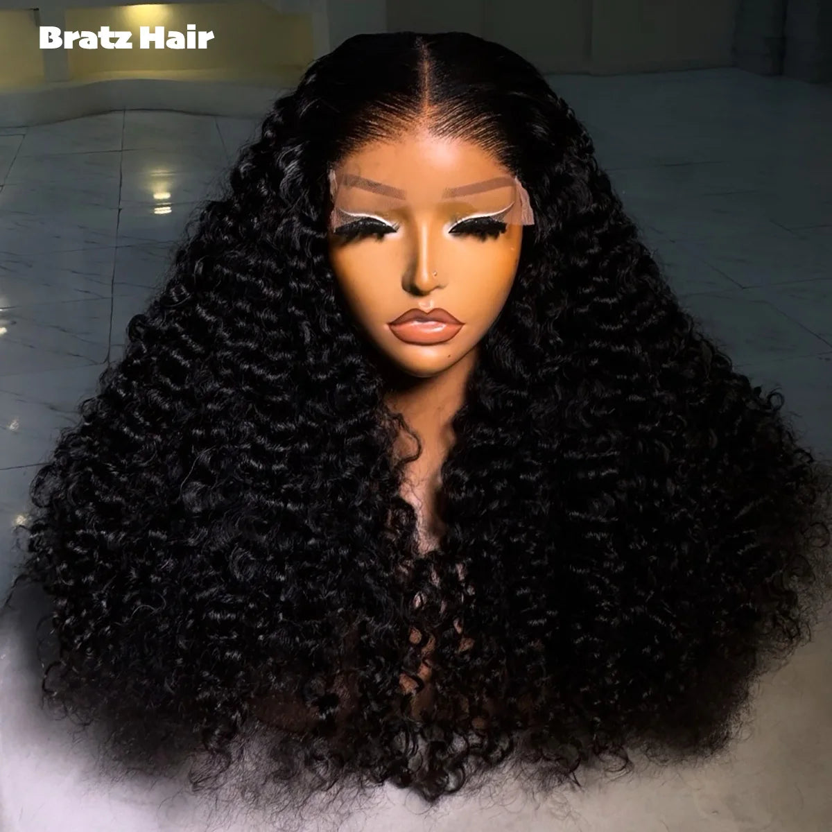 Super Double Drawn Pixie Curls 20” 5by5 Lace Glueless Wig 100% Human Hair Natural Black 13x4 HD Lace Front Burmese Curly Wigs
