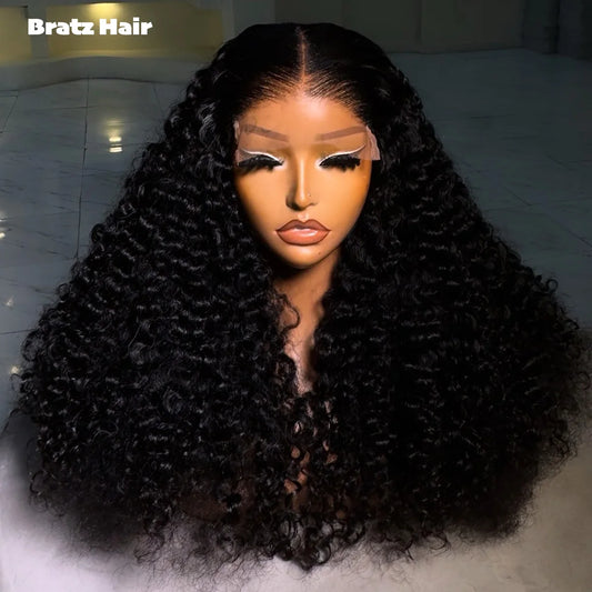 Super Double Drawn Pixie Curls 20” 5by5 Lace Glueless Wig 100% Human Hair Natural Black 13x4 HD Lace Front Burmese Curly Wigs
