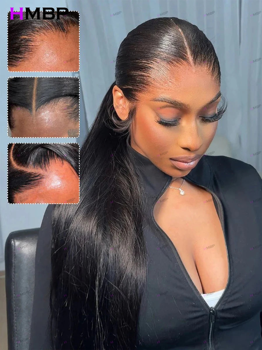 Vietnamese 13x6 Hd M Shaped Lagos Hairline Lace Frontal Wig Human Hair Bone Straight 13x4 Lace Front Wigs Preplucked For Woman
