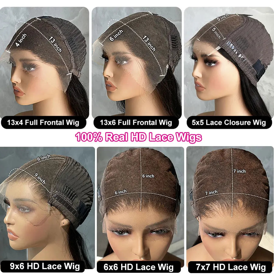 Ultra Fitted 13x6 HD Lace Front Human Hair Wigs Straight Skinlike HD Lace Closure Wigs Pre Plucked 3D Dome Cap Wig for Women