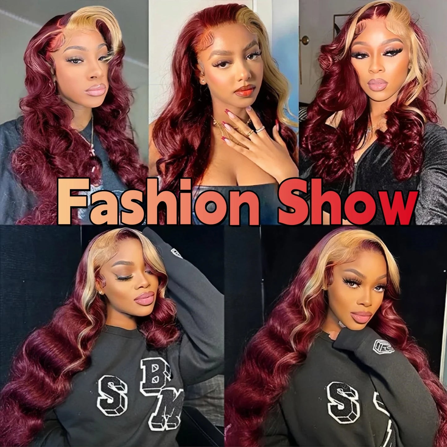 99J/613 Body Wave 13x4 Lace Frontal Highlight Wig Human Hair Brazilian High Density Ombre Blonde With Red Colored Human Hair Wig