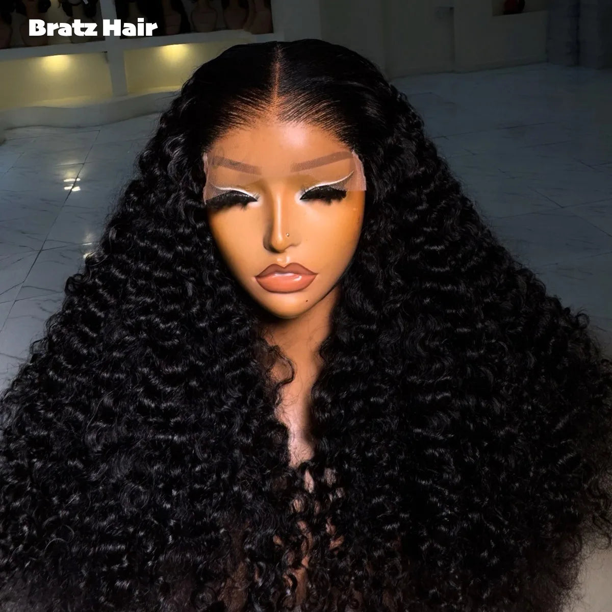 Super Double Drawn Pixie Curls 20” 5by5 Lace Glueless Wig 100% Human Hair Natural Black 13x4 HD Lace Front Burmese Curly Wigs